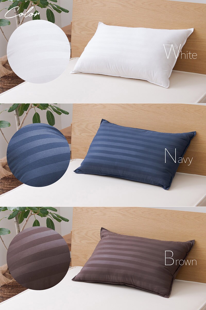 yucuss ユクスス ダウントップピロー ホテルタイプ 43cm×63cm  枕 まくら ホテル おしゃれ 安眠 フェザーピロー 羽根 ダウン 羽毛  