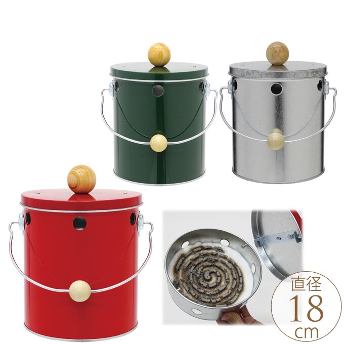 蚊取り線香入れ　吊り下げ　バケツ型  蚊取り線香　ホルダー 吊り下げ バケツ　屋外 日本製 ハンギング 蚊やり 線香　入れ ぶら下げ 手提げ　ハンドル かわいい  