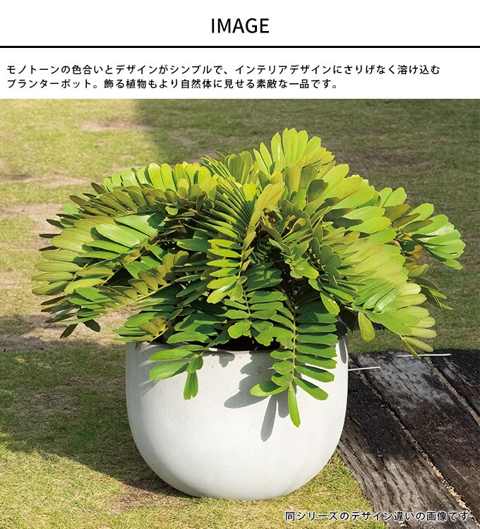 プランター 素朴な風合い デッカーハイシリンダー 直径42cm プランターポット 植木鉢 大型 大鉢 軽量 シンプル ファイバー 丈夫 穴あり テラス バルコニー 公共施設 エントランス おしゃれ インテリア