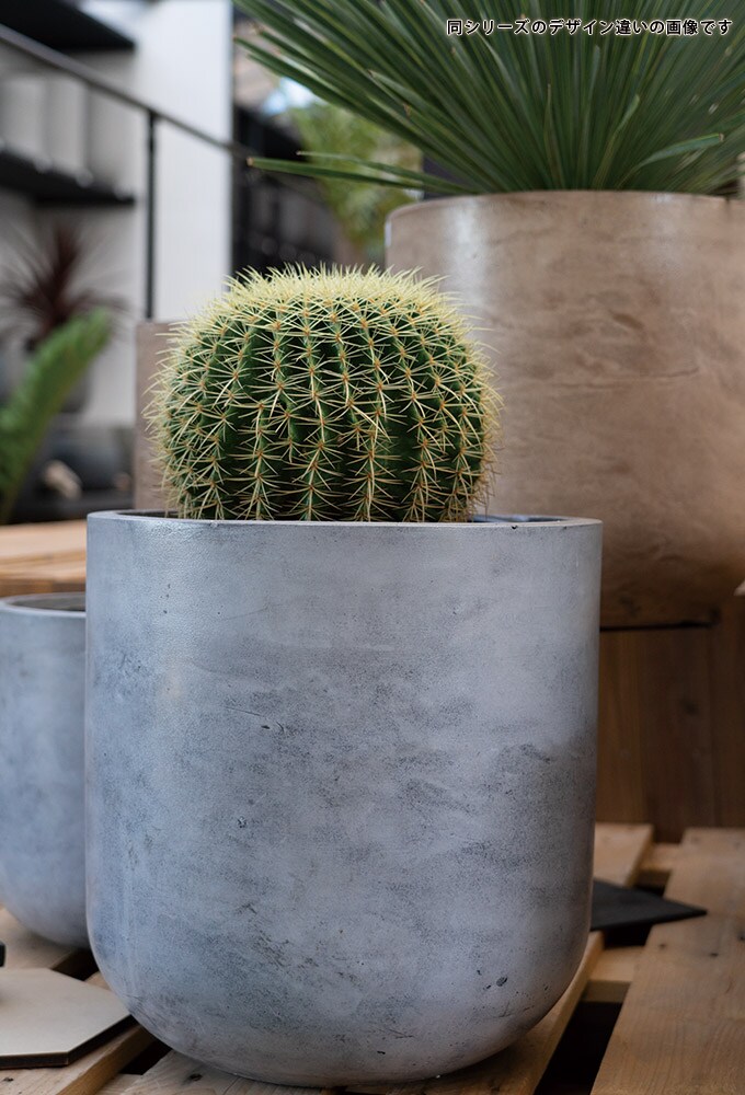 プランター 個性的な表情 ファントムラウンド 直径42cm プランターポット 植木鉢 大型 大鉢 軽量 シンプル ファイバー 丈夫 穴あり テラス バルコニー 公共施設 エントランス おしゃれ インテリア