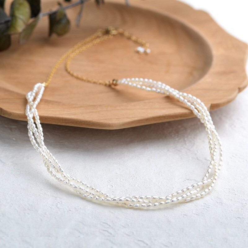 Natully ナチュリー ネックレス Knit  レディース 淡水パール ネックレス ベビーパール 日本製 真珠 小粒 おしゃれ ギフト 母の日 2025 プレゼント ギフト 花以外 実用的 メッセージカード  