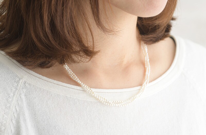 Natully ナチュリー ネックレス Knit  レディース 淡水パール ネックレス ベビーパール 日本製 真珠 小粒 おしゃれ ギフト 母の日 2025 プレゼント ギフト 花以外 実用的 メッセージカード  