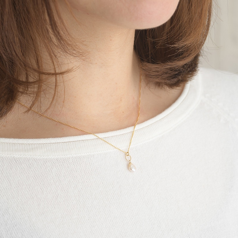 Natully ナチュリー ネックレス Poppy  レディース ケシパール ネックレス 淡水パール 日本製 真珠 上品 おしゃれ ギフト 母の日 2025 プレゼント ギフト 花以外 実用的 メッセージカード  