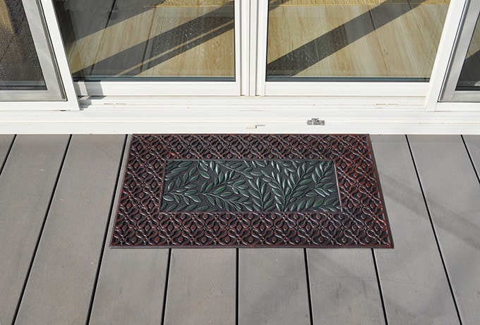 玄関マット 屋外 ラバーマット 75×45cm ドアマット マット 泥除け 泥落とし エントランス エントランスマット 北欧 小さめ ブラック 黒 入り口 ゴム マット