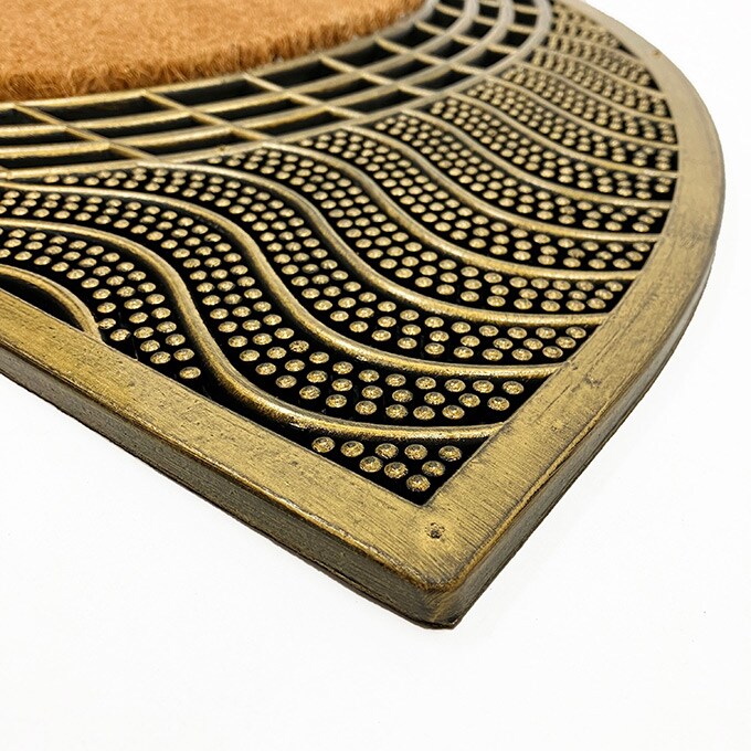 玄関マット 屋外 サンセット ヨーロピアン 75×45cm ウェルカムマット 北欧 おしゃれ 泥落とし コイヤーマット 泥除け 半円型 かわいい モダン ココヤシ お店 入り口 エントランス カフェ 事務所 オフィス 庭 ガーデン