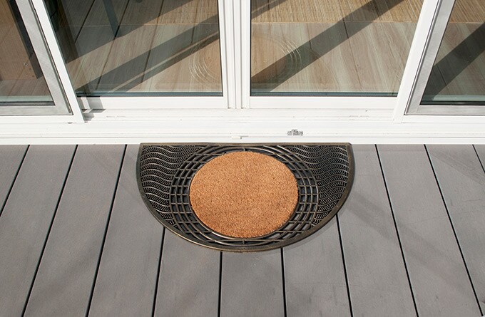 玄関マット 屋外 サンセット ヨーロピアン 75×45cm ウェルカムマット 北欧 おしゃれ 泥落とし コイヤーマット 泥除け 半円型 かわいい モダン ココヤシ お店 入り口 エントランス カフェ 事務所 オフィス 庭 ガーデン