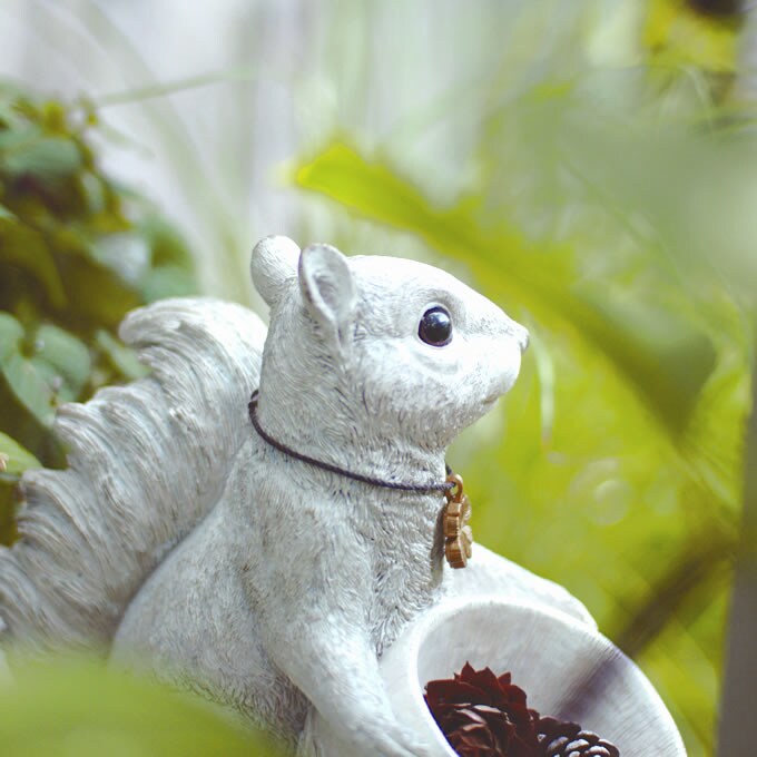 アンティーク調ガーデンオーナメント りすの小物入れ /ガーデン/オーナメント/ガーデニング/雑貨/置物/庭/オブジェ/動物/おしゃれ/かわいい/