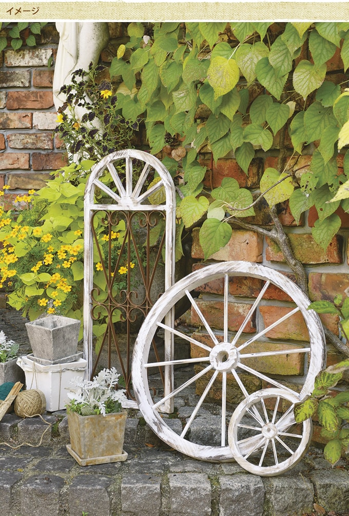 木製　ウィンドウフレームオーナメント　Sサイズ  アンティーク 置物　飾り オシャレ　おしゃれ ディスプレイ ショップデザイン 窓型 ガーデン ガーデニング エクステリア  