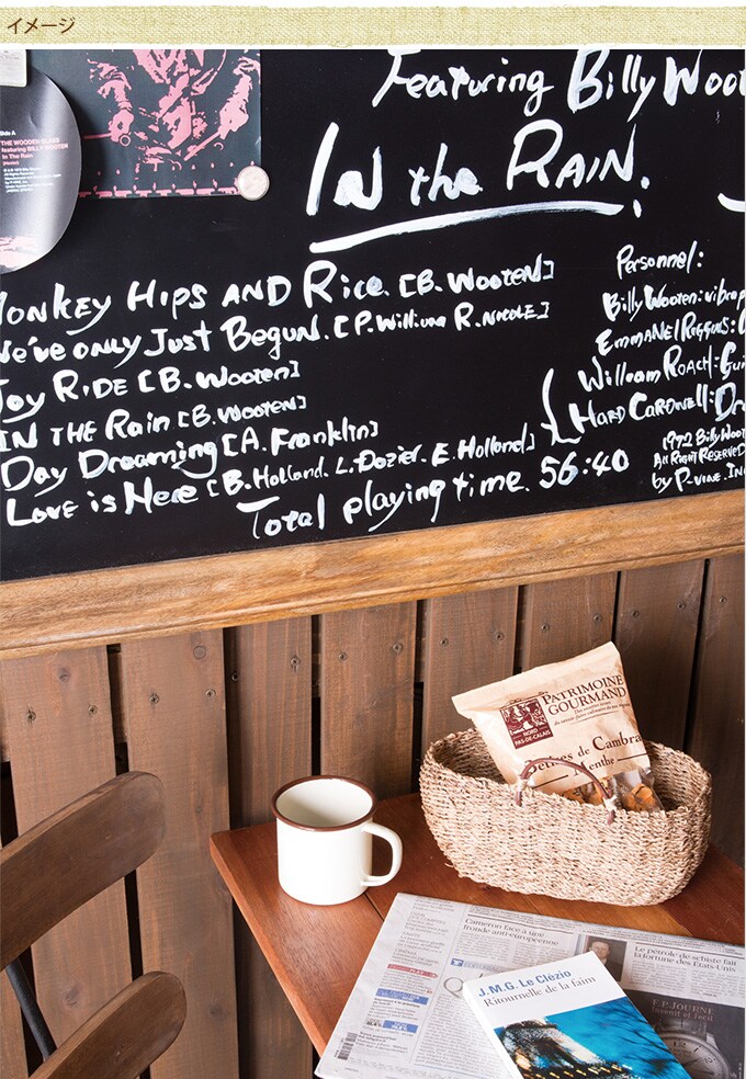 しっかり木枠のブラックボード　L  黒板 案内板 ショップ メニュー 木製 カフェ インテリア 壁飾り おしゃれ  