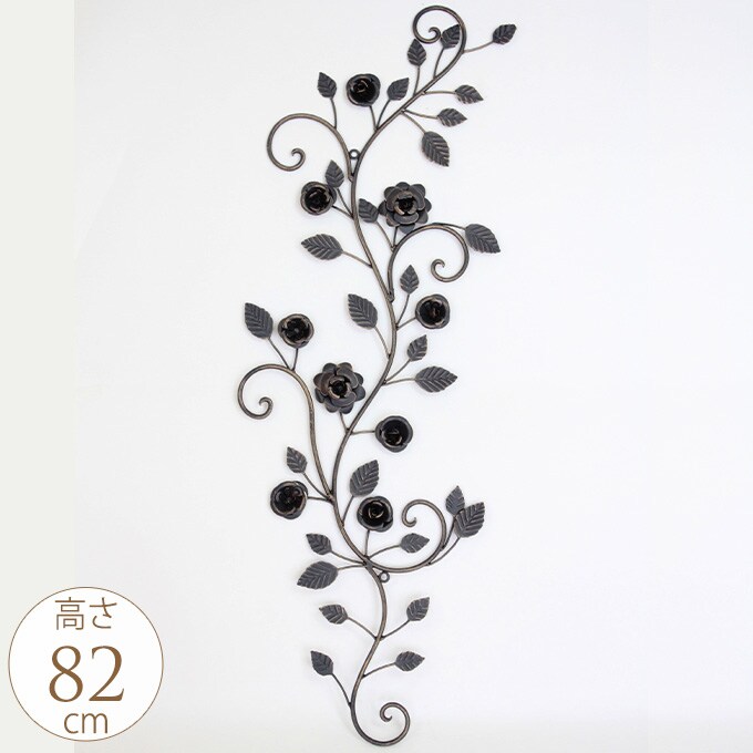 薔薇の壁掛けオーナメント  壁掛け アイアン　プレート エクステリア 装飾 壁飾り ウォールデコ ローズ おしゃれ インテリア バラ  