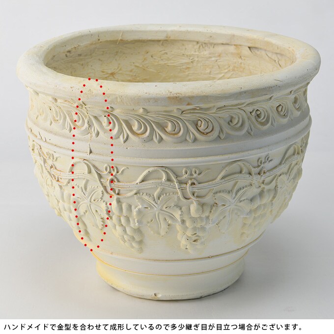 プランター 大型 ローマ調 ポット 豊穣のぶどう  鉢　大きい アンティーク 植木鉢 花器 中世 レトロ ガーデニング 大きな ヨーロピアン 西洋  