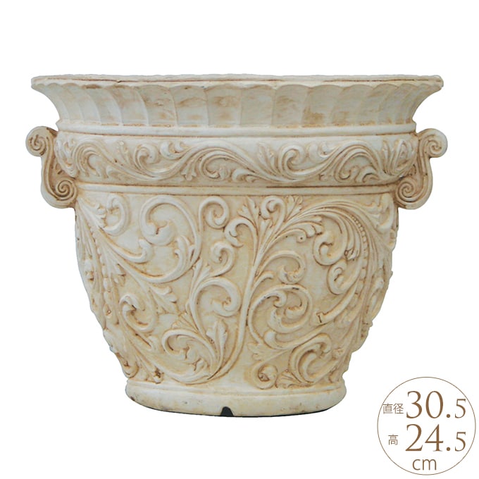 プランター 大型 ローマ調 ポット つた模様 鉢 大きい アンティーク 植木鉢 花器 中世 レトロ ガーデニング 大きな ヨーロピアン 西洋