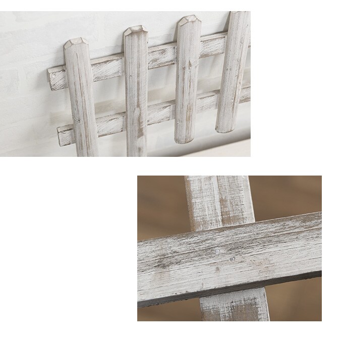 ガーデニング フェンス 木製 古風な 花壇フェンス ミニ 幅60×高さ35cm 花壇 ガーデンフェンス 仕切り 屋外 柵 小さい ウッド アンティーク フラワーフェンス 庭 小型