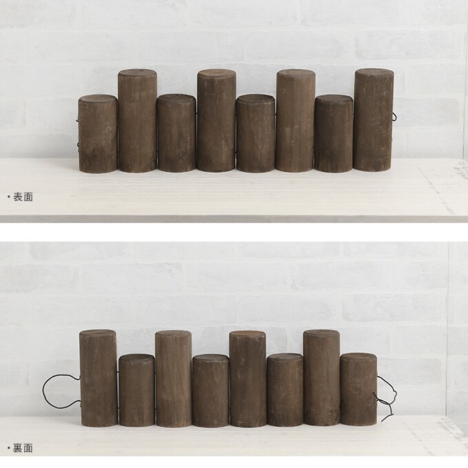 連杭丸太花壇柵 小 花壇 柵 屋外 フェンス 仕切り 囲い ウッド アンティーク フラワーフェンス ガーデニング 園芸 簡単 設置 庭