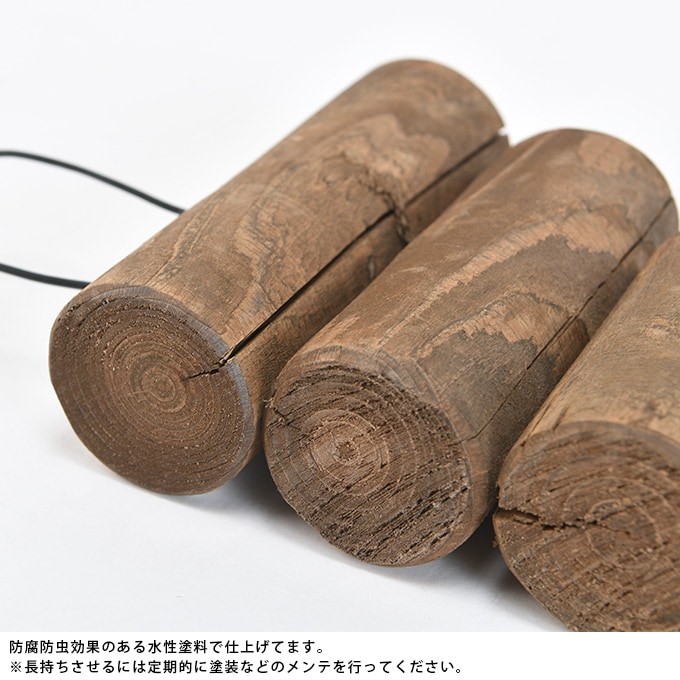 連杭丸太花壇柵 ミニ 花壇 柵 屋外 フェンス 仕切り 囲い ウッド アンティーク フラワーフェンス ガーデニング 園芸 簡単 設置 庭