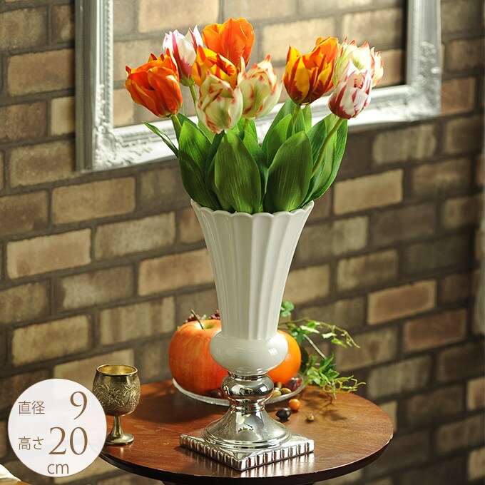 欧州貴族のフラワーベース S  北欧 花瓶 白色 陶器 白い かわいい 花器 プランターポット ヨーロピアン 西洋 おしゃれ インテリア エレガント 優美 美しい  