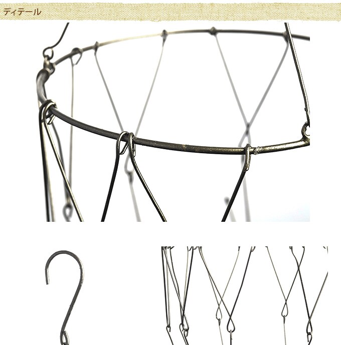 ハンギング　ラウンドフック　L  ハンガー 園芸 アイアン プランター 吊るす ドライフラワー 作る ガーデニング ドライハーブ 自作 ツール ぶら下げる ガーデン 趣味  