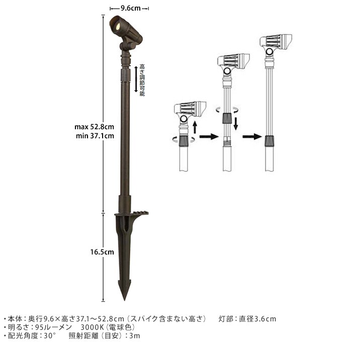 大人のガーデンライト スポットライト トールスタンド広角タイプ 屋外 ライト led 玄関 照明 光センサー おしゃれ コンセントタイプ 自宅 庭 通路 アプローチ 明るく 照らす 公園 足元 家庭 ガーデニング 埋め込み