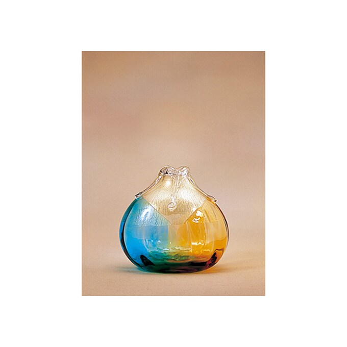 光と海と大地 ガラス 花瓶 秋色三重奏 (中) 花器 大きい おしゃれ 日本製 大きな フラワーベース 青森 津軽 職人 大型 生け花 活花 生花 活け花 国産 きれい キレイ かわいい 手作り