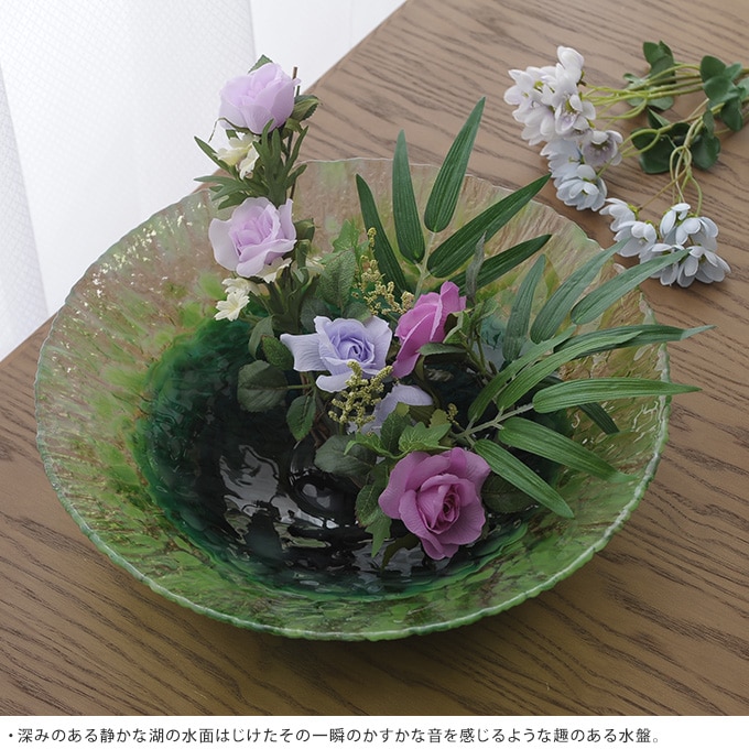 dショッピング |生け花 花器 日本製 アデリア 津軽びいどろ 水盤 C