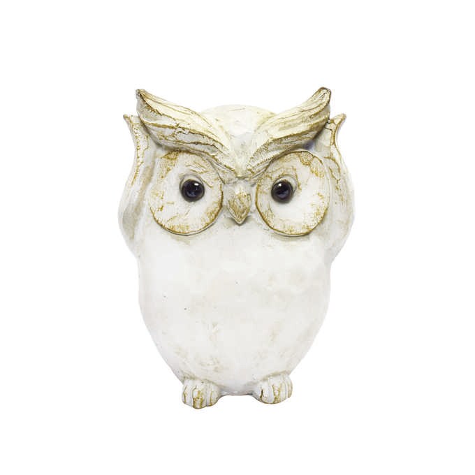 レジンアンティークアニマルオウルE-WH