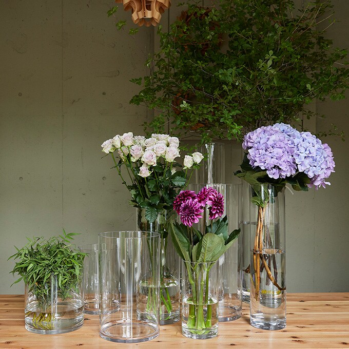 花瓶 クリア 割れない ポリカ ストレート アール　直径10×高さ15cm  フラワーベース 割れにくい素材 おしゃれ シンプル 割れにくい ポリカーボネート  