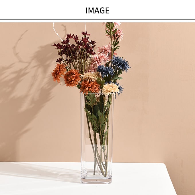 花瓶 クリア 割れない ポリカ クアドアングラー　幅12.5×高さ35cm  フラワーベース 割れにくい素材 おしゃれ シンプル 割れにくい ポリカーボネート  