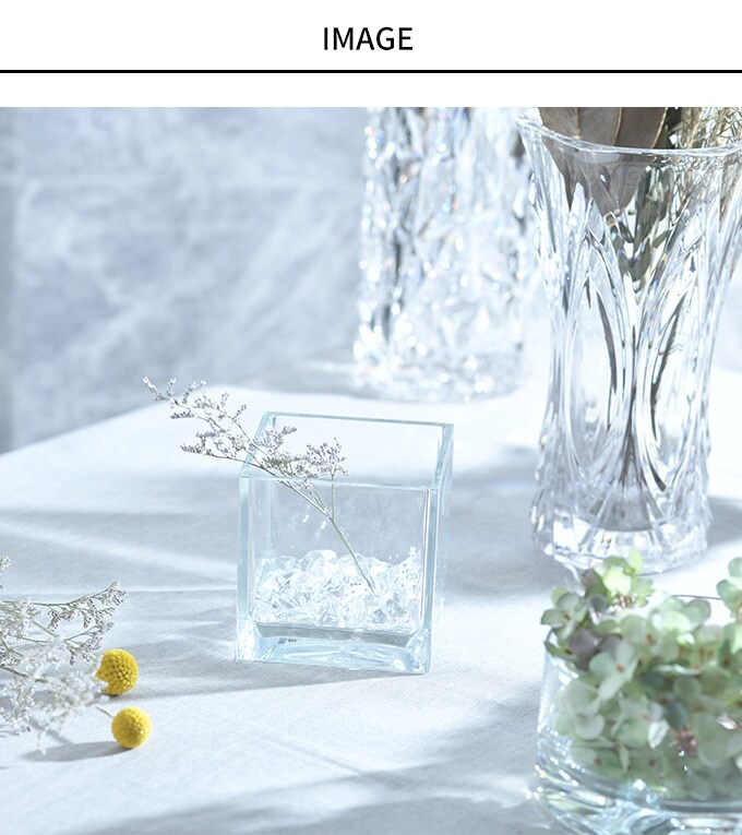 花瓶 クリア 割れない ポリカ キューブ 幅10×高さ10cm  フラワーベース 割れにくい素材 おしゃれ シンプル 割れにくい ポリカーボネート  