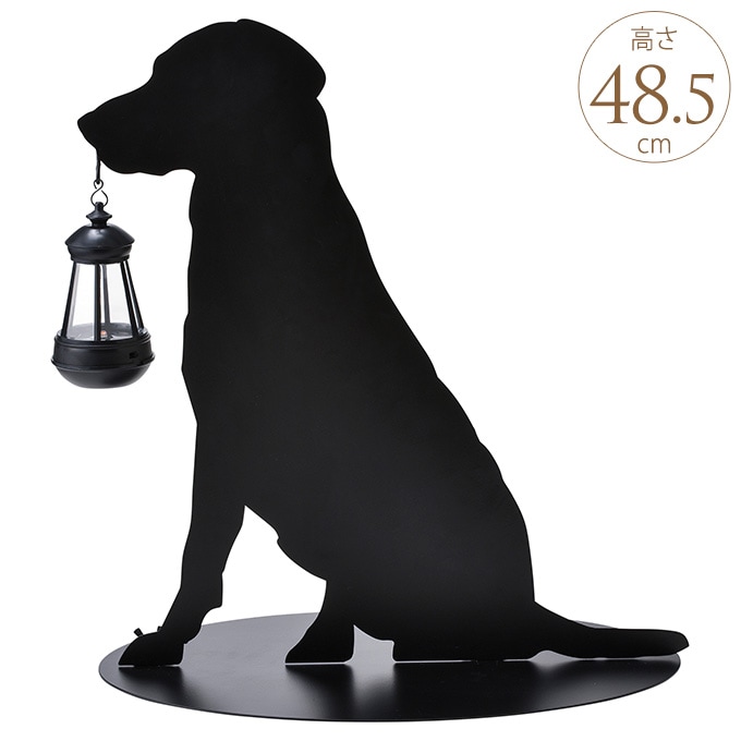 夜を楽しむ シルエット ソーラーライト お座りドッグ 