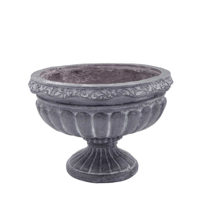 プランター アンティーク ローマ風 フラワーベース 宮殿のゴブレット S 直径31cm ブラック 鉢 屋外 底穴あり ガーデニング 庭 ベランダ 洋風 フラワーポット ガーデン