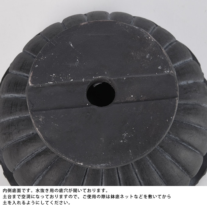 プランター アンティーク ローマ風 フラワーベース 宮殿のゴブレット S 直径31cm ブラック 鉢 屋外 底穴あり ガーデニング 庭 ベランダ 洋風 フラワーポット ガーデン
