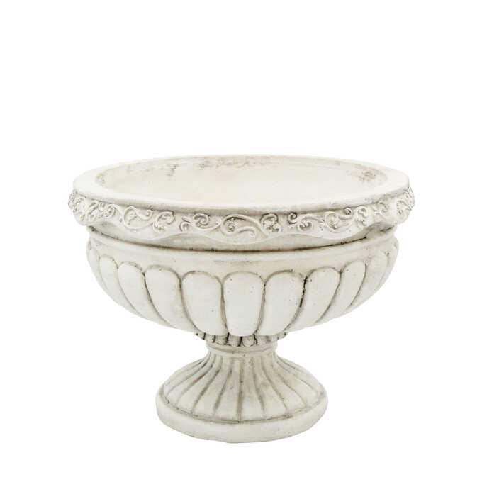プランター アンティーク ローマ風 フラワーベース 宮殿のゴブレット S 直径31cm ホワイト  鉢 屋外 底穴あり ガーデニング 庭 ベランダ 洋風 フラワーポット ガーデン  