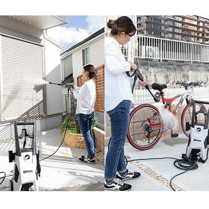 家周りの洗浄に ZAOH 高圧洗浄機 Vittorio NEWソフト高圧ホース 蔵王 業務用 家庭用 大掃除 自動車 洗車 水圧 洗浄 強力 玄関 窓 タイル プロ 仕様 簡単接続