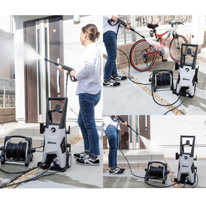 家周りの洗浄に ZAOH 高圧洗浄機 Vittorio NEWソフト高圧ホース 蔵王 業務用 家庭用 大掃除 自動車 洗車 水圧 洗浄 強力 玄関 窓 タイル プロ 仕様 簡単接続