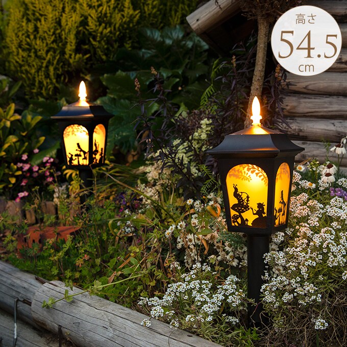 ガーデンライト 不思議の国のアリス シルエットライト  ソーラーライト LEDライト 庭園灯 屋外 挿す 自動点灯 簡単設置 アプローチ 階段 足元 安全 庭 花壇 防犯 タカショー  