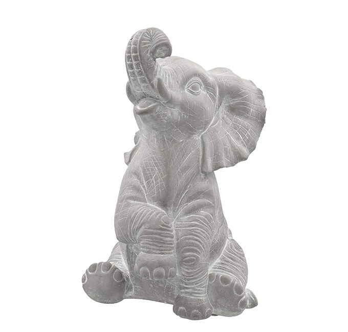 ジャルダン 石像風 エレファント オブジェ 雑貨 飾り かわいい ガーデン 室内 屋外 庭 ベランダ
