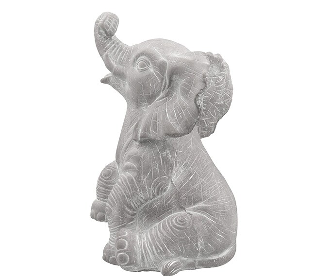 ジャルダン 石像風 エレファント オブジェ 雑貨 飾り かわいい ガーデン 室内 屋外 庭 ベランダ