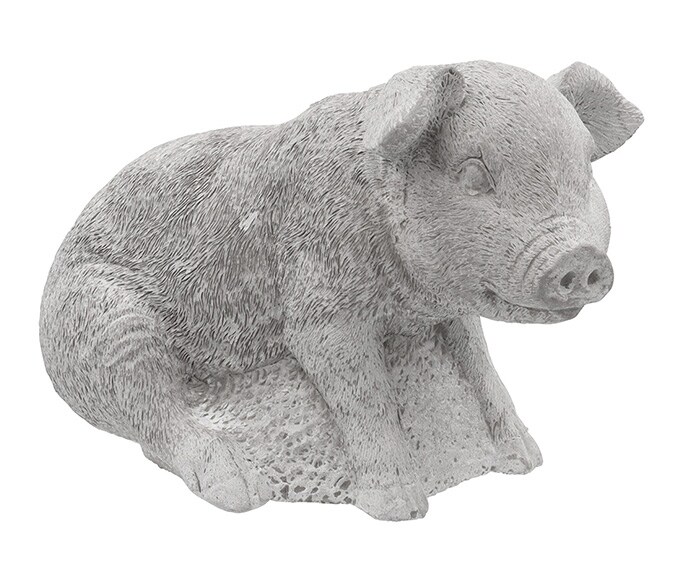 ジャルダン 石像風 ピッグ オブジェ 雑貨 飾り かわいい ガーデン 室内 屋外 庭 ベランダ