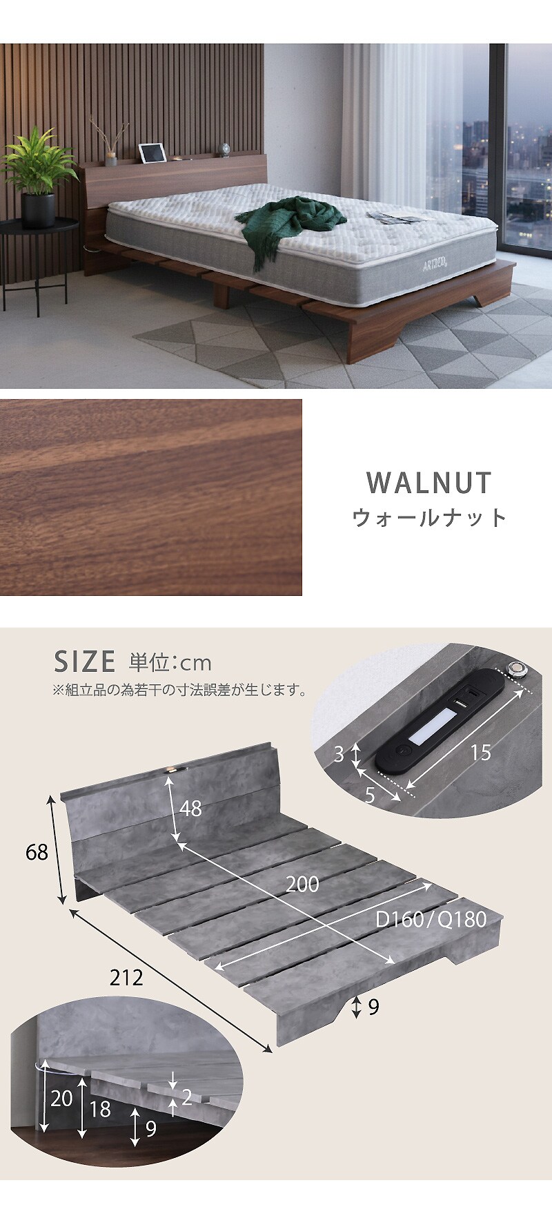クイーンベッドマットレス ARTTOWN クイーンサイズ 高級 固め 硬め ピロートップ付き ポケット