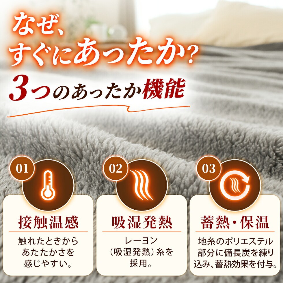 西川 速暖 ホッとねる ニューマイヤー毛布 シングル