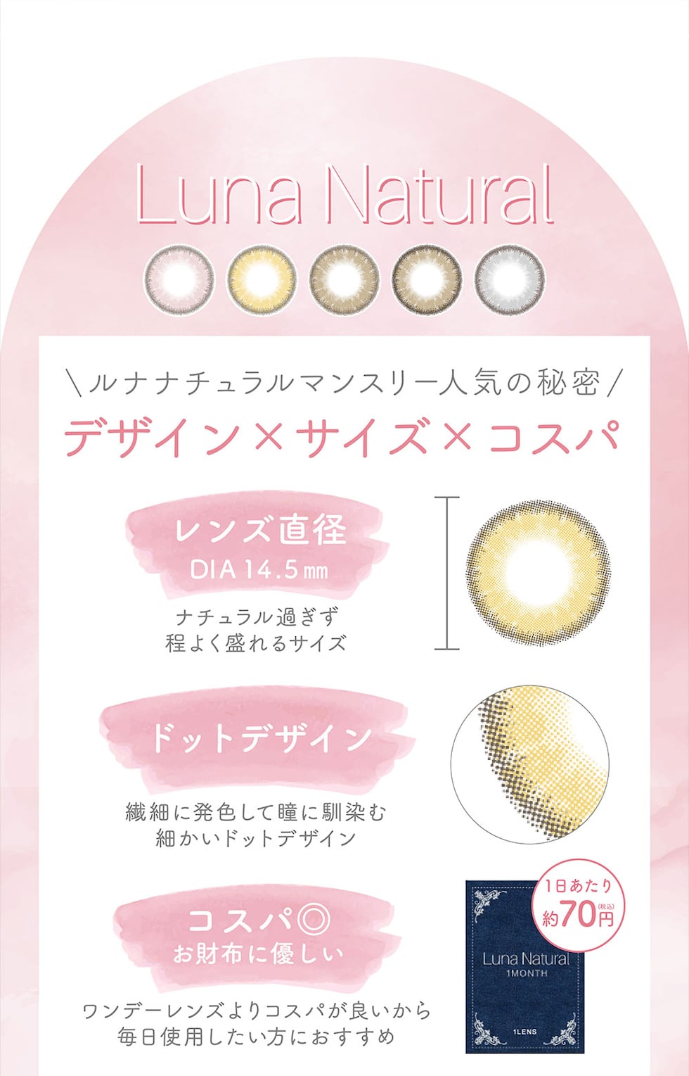 Luna Natural ルナナチュラルマンスリー人気の秘密 デザイン×サイズ×コスパ