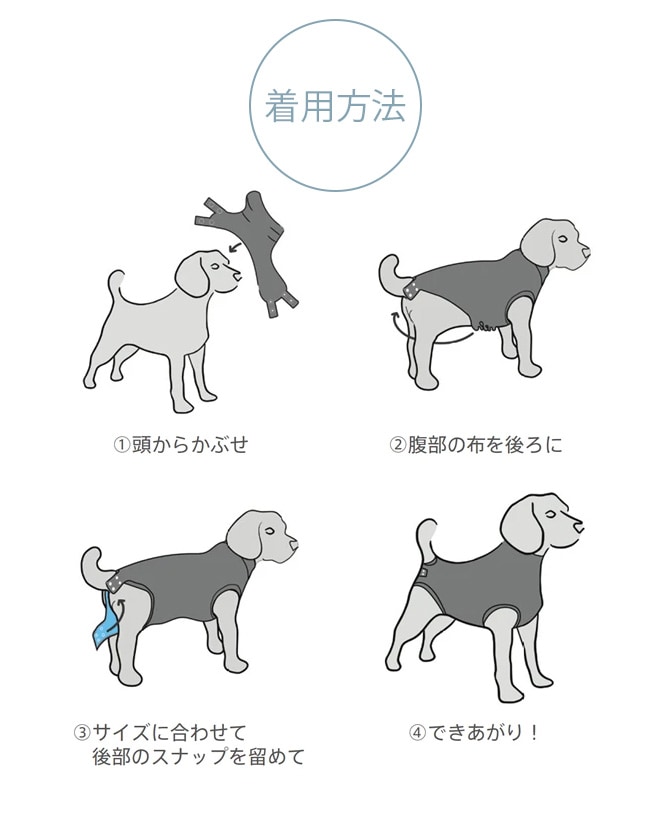 Suitical スーティカル リカバリー・スーツ XXS  犬 サポーター 保護服 犬の服 皮膚疾患 エリザベスカラー 犬の服 伸縮 小型犬  