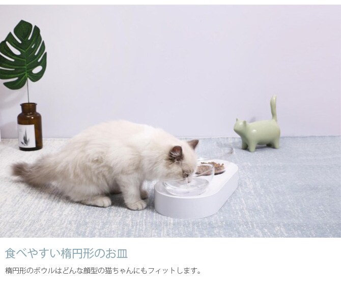PETKIT ペットキット フレッシュ・ナノ ダブル  猫用 フードボウル 食器 エサ皿 ごはん皿 水飲み 高さ 脚付き 食べやすい セット  