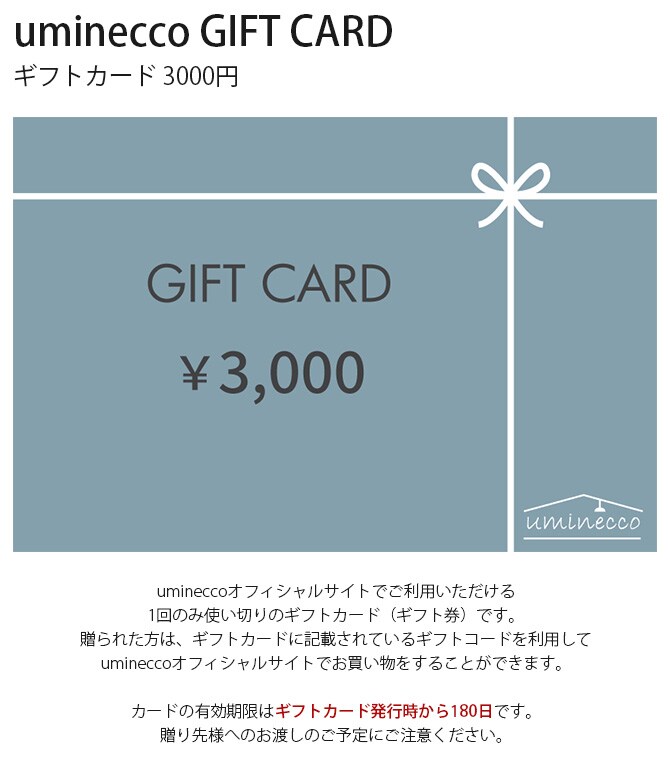 uminecco ウミネッコ ギフトチケット 3000円 