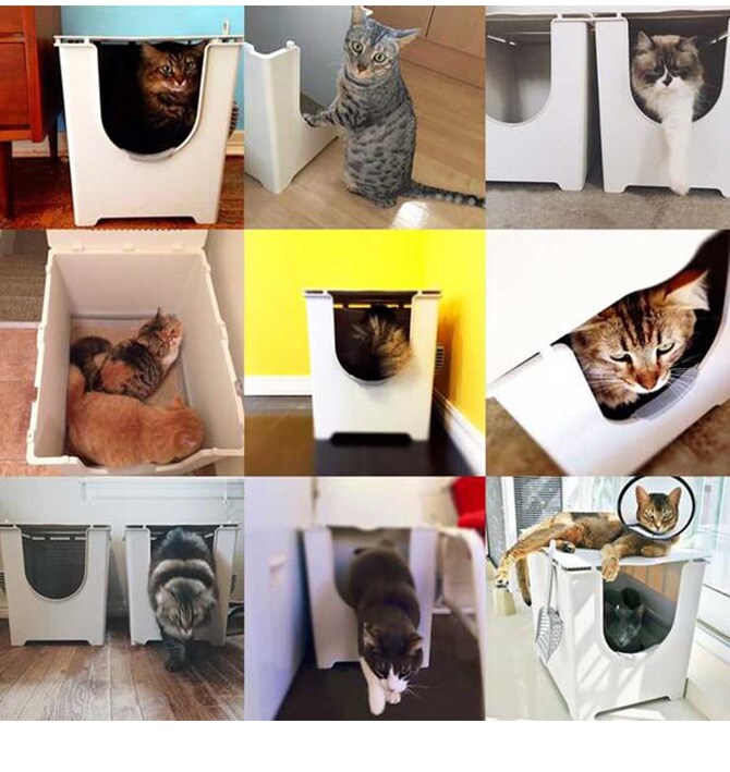 modkat モデキャット Flip Litter Box フリップリターボックス  猫 猫用トイレ トイレ 猫砂 おしゃれ 前から 砂 ネコ　ねこ トイレ容器 猫トイレ  