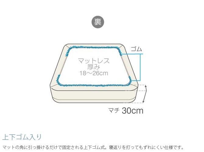 Fab the Home ファブザホーム ボックスシーツ クイーン用 ファインコットン Egyptian 