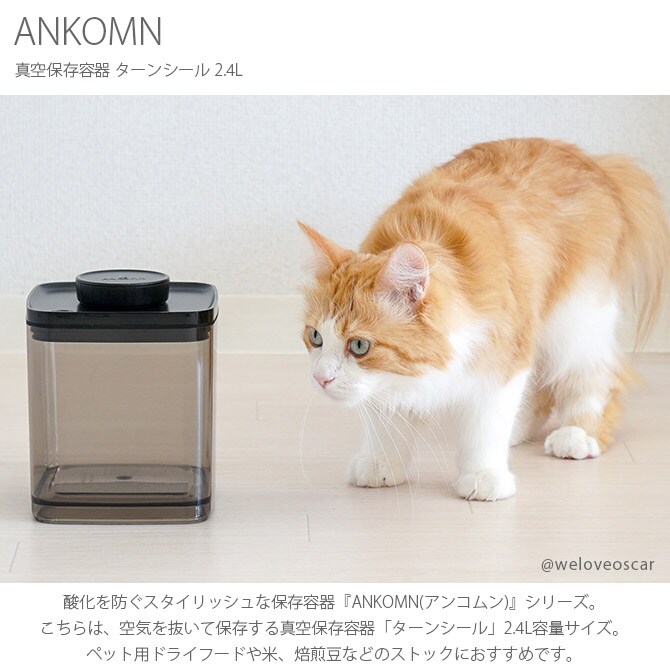 高額売筋】 ANKOMN 真空保存容器 ターンシール 2.4L 2個セット econet.bi