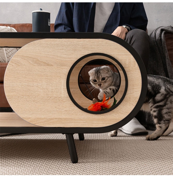 MYZOO マイズー Cosmos  猫用 猫 猫ベッド テーブル 透明 おしゃれ ローテーブル 隠れ家 ベッド  
