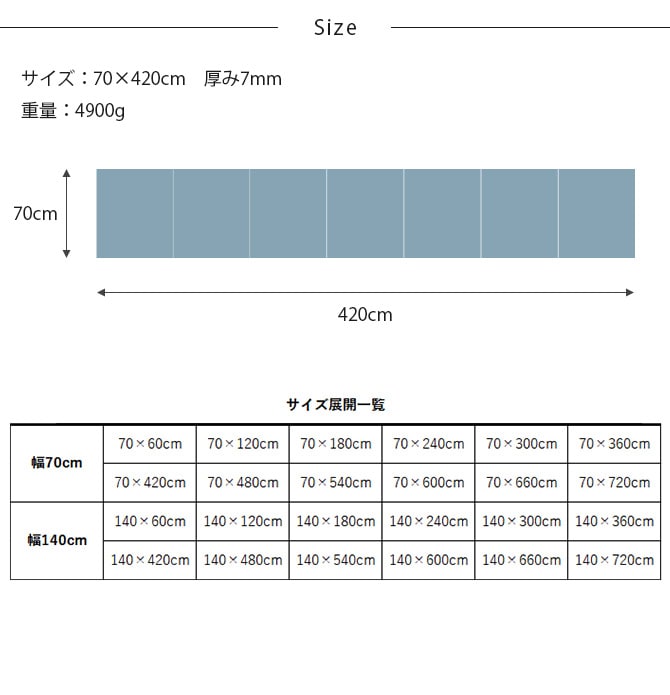 dfang ディパン 引っ掻きに強い防水クッションマット 折りたためる廊下タイプ 70×420cm  大型犬用 マット 防水 クッション性 抗菌 引っかきに強い 折りたたみ カット可能 滑らない 犬用  