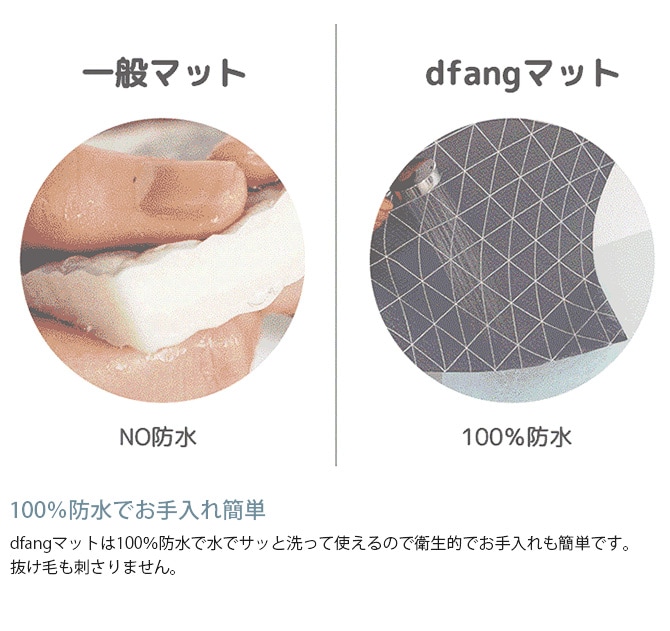 dfang ディパン 引っ掻きに強い防水クッションマット 140×540cm  大型犬用 マット 防水 クッション性 抗菌 引っかきに強い 折りたたみ カット可能 滑らない 犬用  